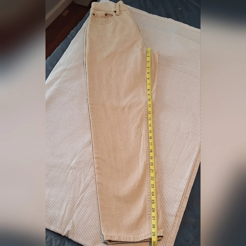LL Bean Original Fit/Relaxed Jeans Size 4 Tan - Picture 5 of 6